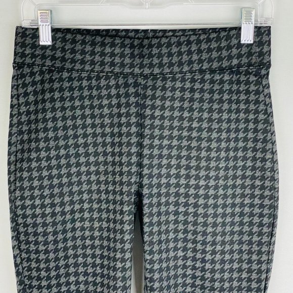 Maurices Womens Small S Regular Black Gray Houndstooth Pull On Skinny Pants - Picture 2 of 8